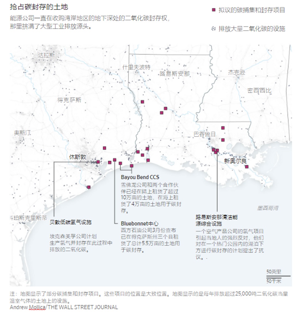 WSJ: 为封存二氧化碳，能源巨头掀起地下圈地潮