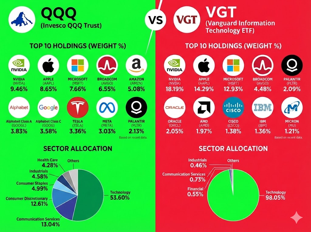 QQQ vs. VGT：2026 年最值得投资的科技 ETF 到底是哪一只？深度对比带你看懂关键差异
