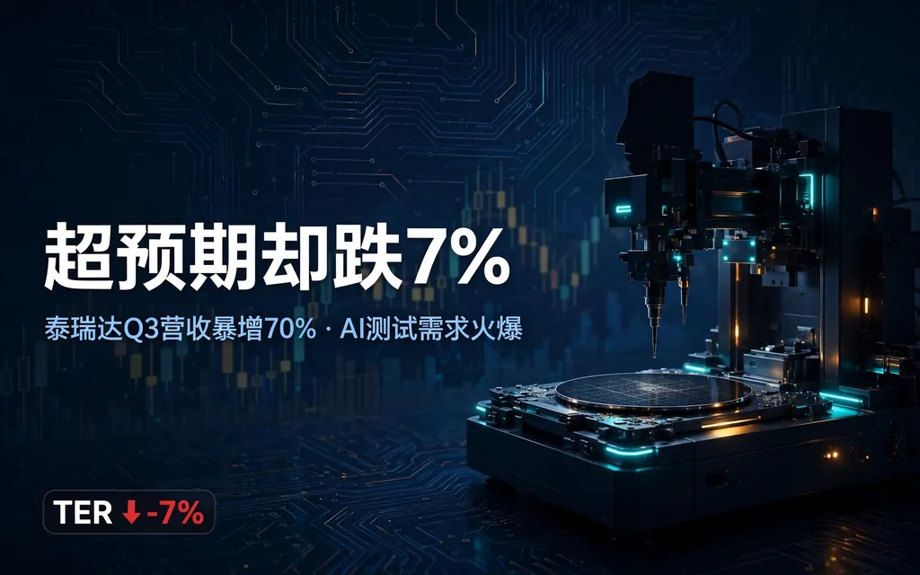 泰瑞达三季报营收暴增70%却盘后跌7%:AI测试需求火爆,华尔街嫌指引不够猛